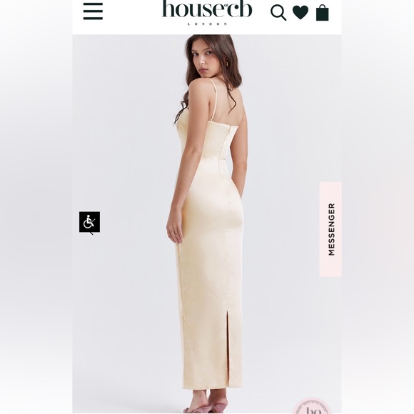NWT HOUSE OF CB COSTANZA VINTAGE CREAM MAXI DRESS - Picture 3 of 8